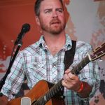Brandon Rickman with Lonesome River Band at the August 2015 Gettysburg Bluegrass Festival - photo by Frank Baker
