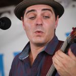 Lucas Bellotti with Red Wine at the 2015 Delaware Valley Bluegrass Festival - photo by Frank Baker