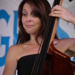 Leslie Ziegler with The Railsplitters at the 2015 Delaware Valley Bluegrass Festival - photo by Frank Baker