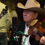 Bobby Hicks at Wide Open Bluegrass 2015 - photo by Tara Linhardt
