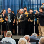 Students and teachers from bluegrass programs at colleges at Wide Open Bluegrass 2015 - photo by Tara Linhardt