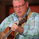 Mark Poe with Feller & Hill at the May 2016 Gettysburg Bluegrass Festival - photo by Frank Baker