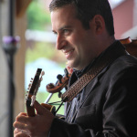 Dan Boner with the Becky Buller Band at the May 2016 Gettysburg Bluegrass Festival - photo by Frank Baker