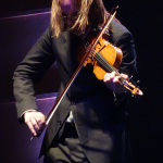 Nicky Sanders with Steep Canyon Rangers at RockyGrass 2016 - photo by Daniel Mullins