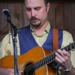 Josh Williams with Rhonda Vincent & The Rage at the August 2016 Gettysburg Bluegrass Festival - photo by Frank Baker