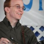 Mark Delaney with Danny Paisley at the 2016 Delaware Valley Bluegrass Festival - photo by Frank Baker