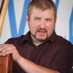 Eric Troutman with Danny Paisley at the 2016 Delaware Valley Bluegrass Festival - photo by Frank Baker