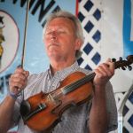 TJ Lundy with Danny Paisley at the 2016 Delaware Valley Bluegrass Festival - photo by Frank Baker