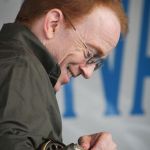Mark Delaney with Danny Paisley at the 2016 Delaware Valley Bluegrass Festival - photo by Frank Baker