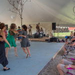 Dance tent is hoppin' at the 2016 Old Tone Roots Music Festival - photo © Tara Linhardt