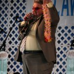 Jeff Parker with Dailey & Vincent at Delaware Valley (September 2012) - photo by Frank Baker