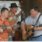 Joe Wienemann, Jerry Scheckengost and Jimmy Alison of the Ozark Rounders at Back 40 Bluegrass (9/12) - photo by Brian Dietz