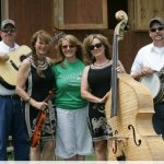Donnie Condren, Velinda Roberts, Joanna Dietz, Cheri Bruner and Robert Bruner backstage at Back 40 Bluegrass (9/12) - photo by Brian Dietz