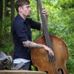 Austin Ward with The Kenny & Amanda Smith Band at the Gettysburg Bluegrass Festival (5/16/13) - photo by Frank Baker