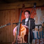 Charles Humphrey mugs with Steep Canyon Rangers at Gettysburg 2013 - photo by Frank Baker