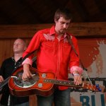 Jake Joines with Darrell Webb Band at Gettysburg (August 2013) - photo © Frank Baker