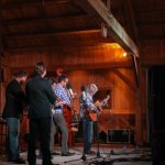 Travelin' McCourys with Bill Nershi at the August 2013 Gettysburg Bluegrass Festival - photo by Frank Baker