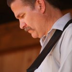 Rob Ickes with Blue Highway at the Gettysburg Bluegrass Festival (August 2014) - photo by Frank Baker