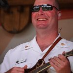 Pat White with Country Current at the Gettysburg Bluegrass Festival (August 2014) - photo by Frank Baker