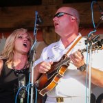 Rhonda Vincent sings with Country Current at the Gettysburg Bluegrass Festival (August 2014) - photo by Frank Baker