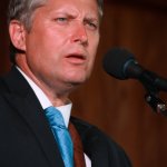 Eric Gibson with The Gibson Brothers at the Gettysburg Bluegrass Festival (August 2014) - photo by Frank Baker