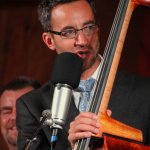 Alan Bartram with the Del McCoury Band at the Gettysburg Bluegrass Festival (August 2014) - photo by Frank Baker
