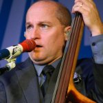 Darin Vincent with Dailey & Vincent at the 2014 Delaware Valley Bluegrass Festival - photo by Frank Baker