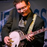 Jessie Baker with Dailey & Vincent at the 2014 Delaware Valley Bluegrass Festival - photo by Frank Baker
