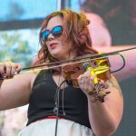 Allie Kral with Yonder Mountain String Band at the 2014 Wide Open Bluegrass Festival in Raleigh, NC - photo ©Todd Powers