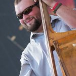 Jamey Booher with Junior Sisk at the 2014 Wide Open Bluegrass Festival in Raleigh, NC - photo ©Todd Powers