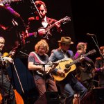 Sam Bush jamming with Steep Canyon Rangers at the 2014 Wide Open Bluegrass Festival in Raleigh, NC - photo ©Todd Powers