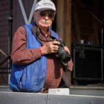 Garland Gobble shooting at the Gettysburg Bluegrass Festival (May 2015) - photo by Frank Baker