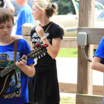 Young pickers at the 2015 Red, White & Bluegrass Festival - photo © Laura Tate Photography