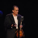 Adam Steffey accepts his award for Mandolin Player of the Year at the 2012 IBMA Awards Show - photo by Dan Loftin