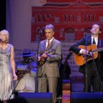 Laurie Lewis, Tom Rozum and Bryan Sutton at the 2012 IBMA Awards Show - photo by Dan Loftin