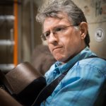 Jim Nunally backstage at the 2013 California Banjo Extravaganza - photo by Mike Melnyk