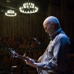 Sammy Shelor soundcheck at the 2013 California Banjo Extravaganza - photo by Mike Melnyk