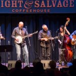 Chad Manning, Sammy Shelor, John Reischman, Sharon Gilchrist and Jim Nunally at the 2013 California Banjo Extravaganza - photo by Steve Haimovitz