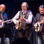 Sammy Shelor, Tony Trischka and Bill Evans at the 2013 California Banjo Extravaganza - photo by Steve Haimovitz