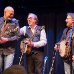 Sammy Shelor, Tony Trischka and Bill Evans at the 2013 California Banjo Extravaganza - photo by Steve Haimovitz
