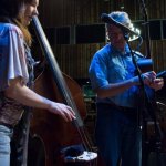 Sharon Gilchrist and Jim Nunally soundcheck at the 2013 California Banjo Extravaganza - photo by Mike Melnyk