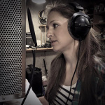 Emily Pitney in the studio recording a the new Bankesters project - photo by Phil Bankester