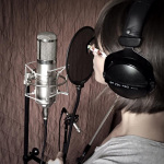 Melissa Triplett in the studio recording a the new Bankesters project - photo by Phil Bankester