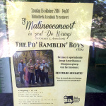 Bibliotheek Arendonk show poster for the Po'Ramblin' Boys' Back To The Mountains Euro Tour 2016