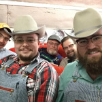 Po' Ramblin' Boys pose in a vintage Caddy during their Back To The Mountains Euro Tour 2016