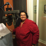 Dawn Kenney recording with Circa Blue at National Media Services (July 2016) - photo by Will Shenk