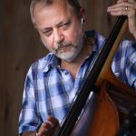 Ronnie Simpkins with Seldom Scene at the August 2016 Gettysburg Bluegrass Festival - photo by Frank Baker