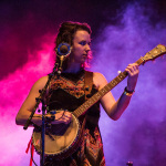 Courtney Hartman with Della Mae at Grey Fox 2016 - photo © Tara Linhardt