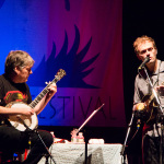 Béla Fleck and Chris Thile at Grey Fox 2016 - photo © Tara Linhardt