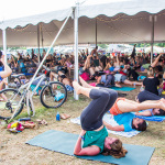 Yoga every morning at the 2016 Grey Fox festival - photo © Tara Linhardt